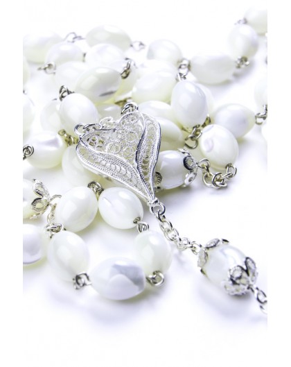 Filigree Mother of Pearl Rosary