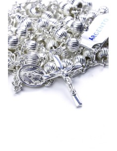 Double Chain All Silver Rosary Necklace Double Chain All Silver Rosary Necklace