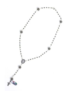 Black Zircons Rosary Necklace