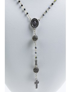 Black Zircons Rosary Necklace Black Zircons Rosary Necklace