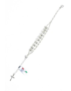 Double Chain All Silver Rosary Bracelet Double Chain All Silver Rosary Bracelet
