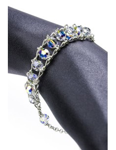 Double Chain Swarowski Clear Crystal Rosary Bracelet Double Chain Swarowski Clear Crystal Rosary Bracelet