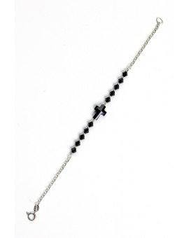 Swarovski Crystal Black Crucifix Bracelet