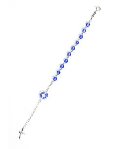 Swarovski Crystal Circle Rosary Bracelet Light Blue