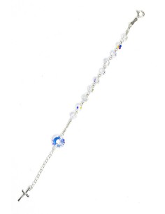 Swarovski Crystal Circle Rosary Bracelet Clear