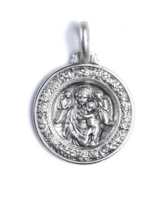 Della Robbia Virgin Mary Sterling Silver Medal Della Robbia Virgin Mary Sterling Silver Medal