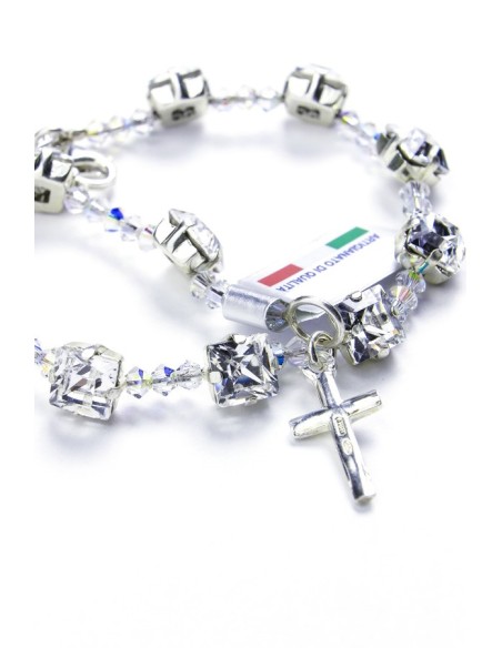 Clear Swarovski Crystal on silver mount Bracelet Clear Swarovski Crystal on silver mount Bracelet