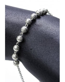 All Silver Beads  Rosary  Bracelet