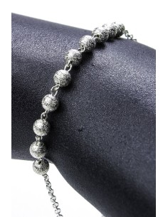 All Silver Beads  Rosary  Bracelet