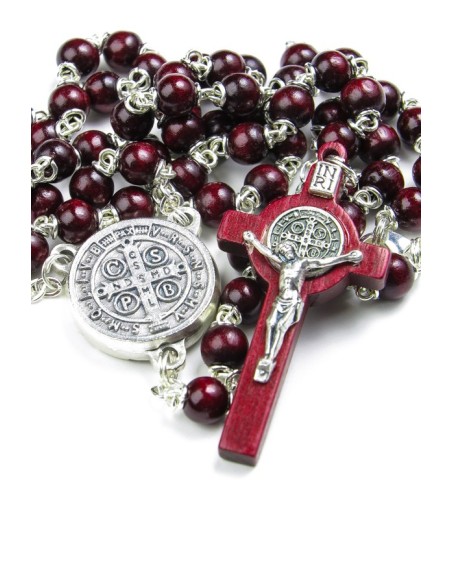 St Benedict wooden Rosary St Benedict wooden Rosary