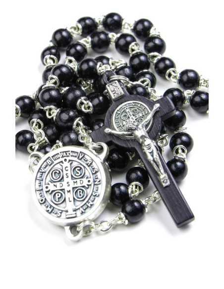 St Benedict wooden Rosary St Benedict wooden Rosary