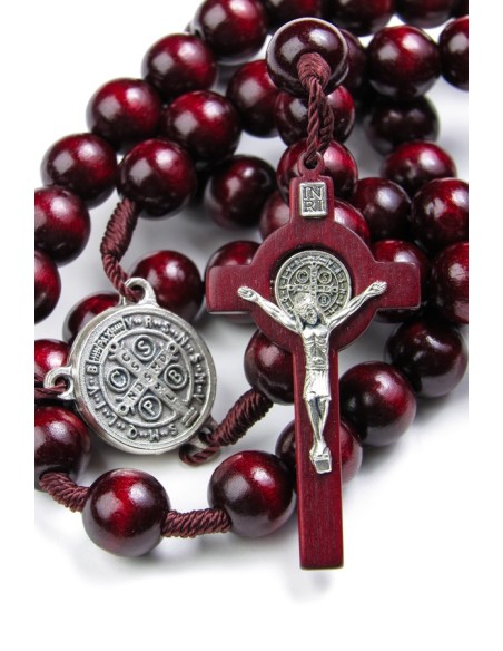 St Benedict wooden Rosary St Benedict wooden Rosary
