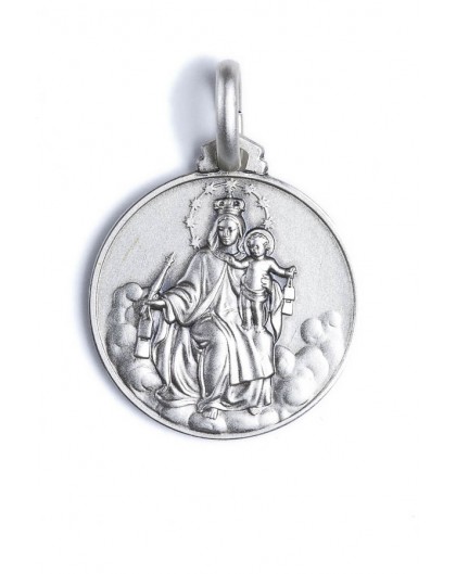 Carmel Virgin Mary sterling silver medal