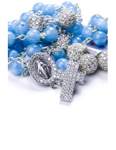 Pearl and Strass Sterling Silver Rosary