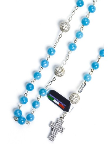 Pearl and Strass Sterling Silver Rosary