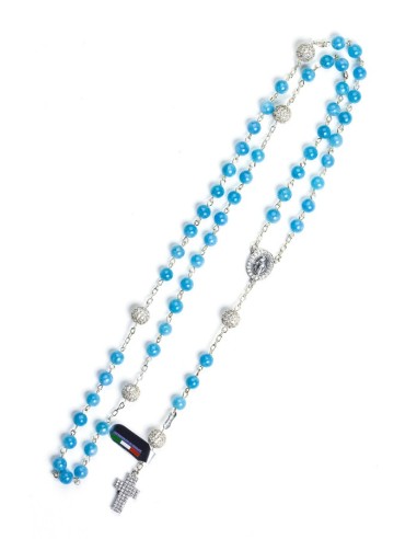 Pearl and Strass Sterling Silver Rosary