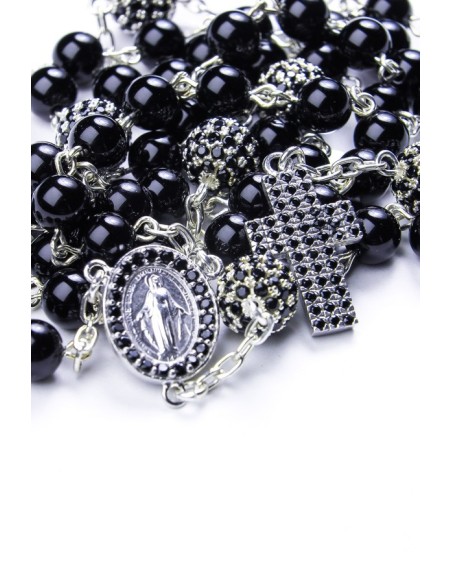 Pearl and Strass Sterling Silver Rosary Pearl and Strass Sterling Silver Rosary