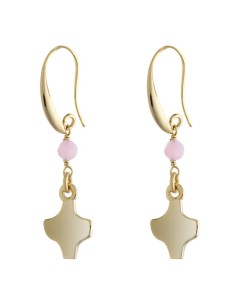 Gold White Crystal Earrings Gold White Crystal Earrings