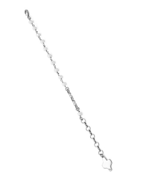 Crystal Bracelet with Design Crucifix - White Crystal Bracelet with Design Crucifix - White