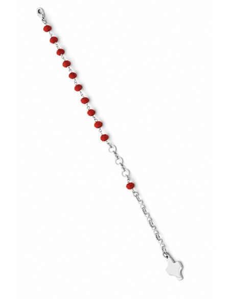 Crystal Bracelet with Design Crucifix - White Crystal Bracelet with Design Crucifix - White