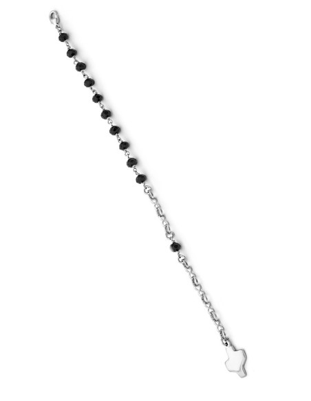 Crystal Bracelet with Design Crucifix - White Crystal Bracelet with Design Crucifix - White