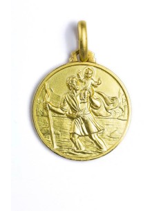Gold Plated St. Christopher Medal