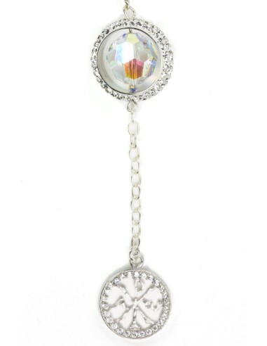 Swarowski Clear Crystal with Strass Ring Rosary Bracelet
