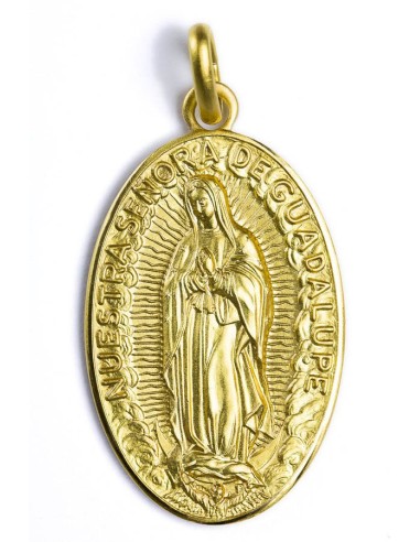 Gold Plated Our Lady of Guadalupe Medal
