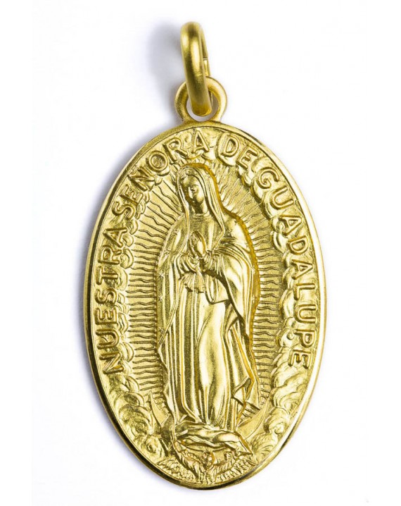 Our Lady of Guadalupe gold plated medal