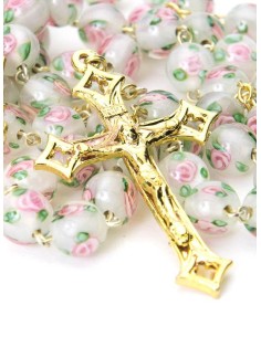Pale white and rose Murano Glass Gold Pale white and rose Murano Glass Gold