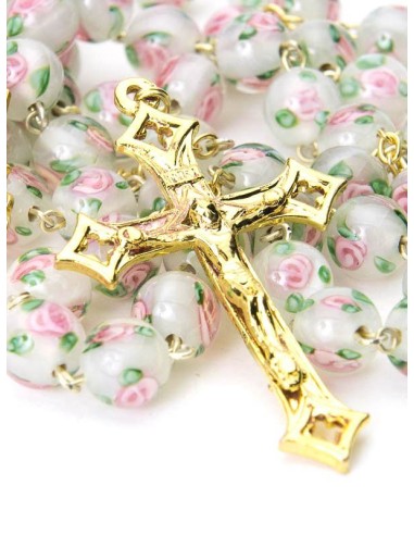 Pale white and rose Murano Glass Gold Pale white and rose Murano Glass Gold