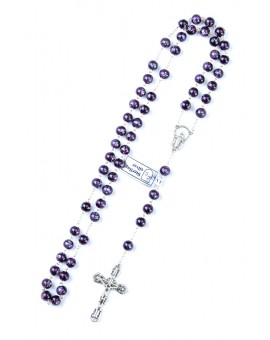 Violet Murano Glass Rosary 6mm