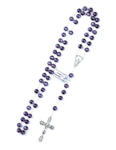 Violet Murano Glass Rosary 6mm