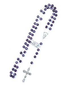 Violet Murano Glass Rosary 6mm Violet Murano Glass Rosary 6mm