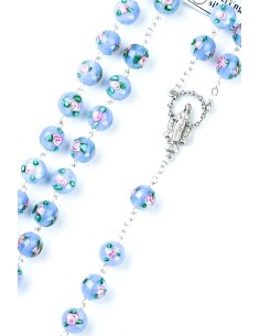 Murano glass Rosary Sky blue 6mm Murano glass Rosary Sky blue 6mm