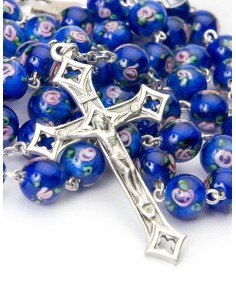 Deep Blue Murano Glass Rosary Deep Blue Murano Glass Rosary