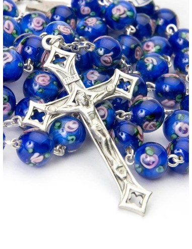 Deep Blue Murano Glass Rosary Deep Blue Murano Glass Rosary