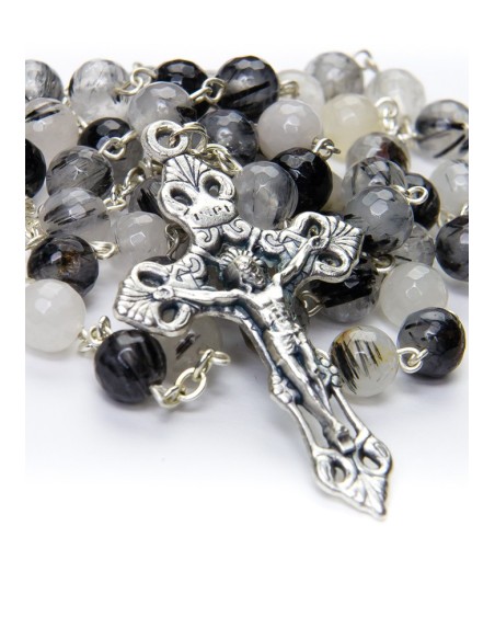 Faceted Translucent Variegate Agate Rosary Faceted Translucent Variegate Agate Rosary