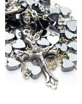 Metal Hearts Rosary