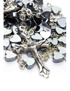 Metal Hearts Rosary