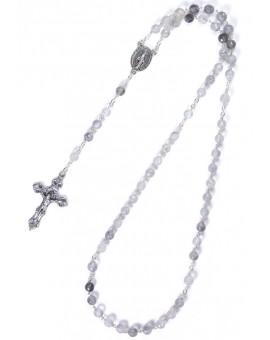 Faceted Translucent Variegate Agate Rosary