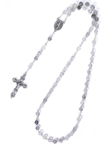 Faceted Translucent Variegate Agate Rosary Faceted Translucent Variegate Agate Rosary