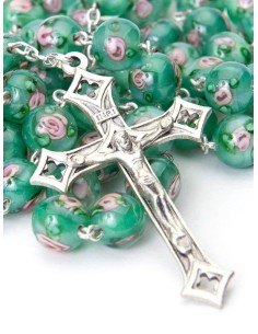 Green Murano glass Rosary Green Murano glass Rosary