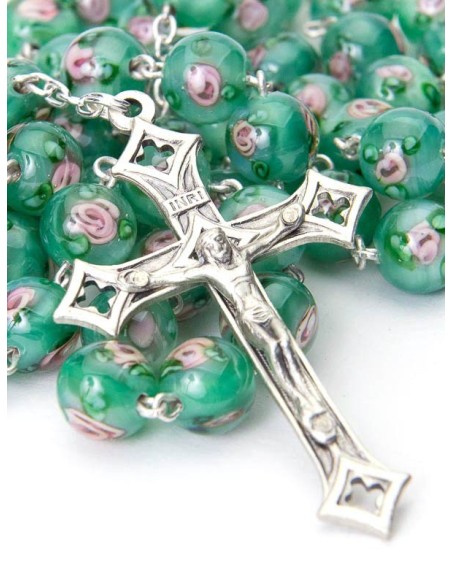 Green Murano glass Rosary Green Murano glass Rosary