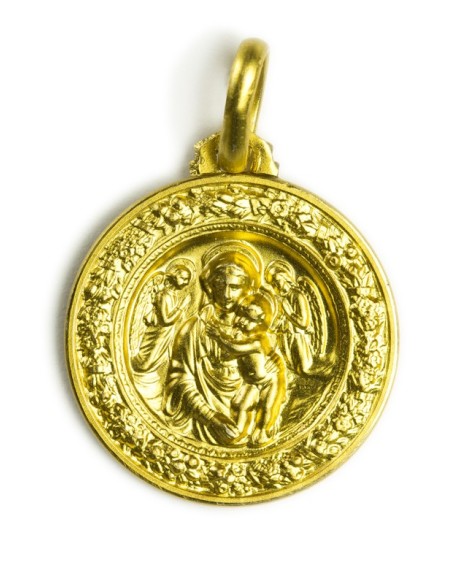 Gold Plated Della Robbia Our Lady Medal