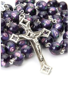 Violet Murano Glass Rosary Violet Murano Glass Rosary