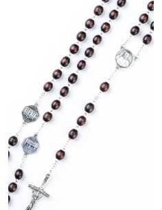 Wood Four Basilicas Rosary Wood Four Basilicas Rosary