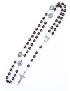 Wood Four Basilicas Rosary Wood Four Basilicas Rosary