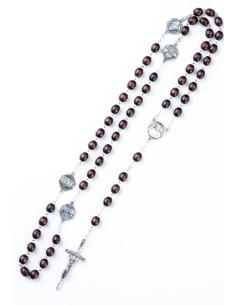 Wood Four Basilicas Rosary