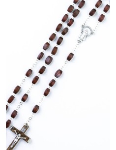 Dark wood faceted Rosary